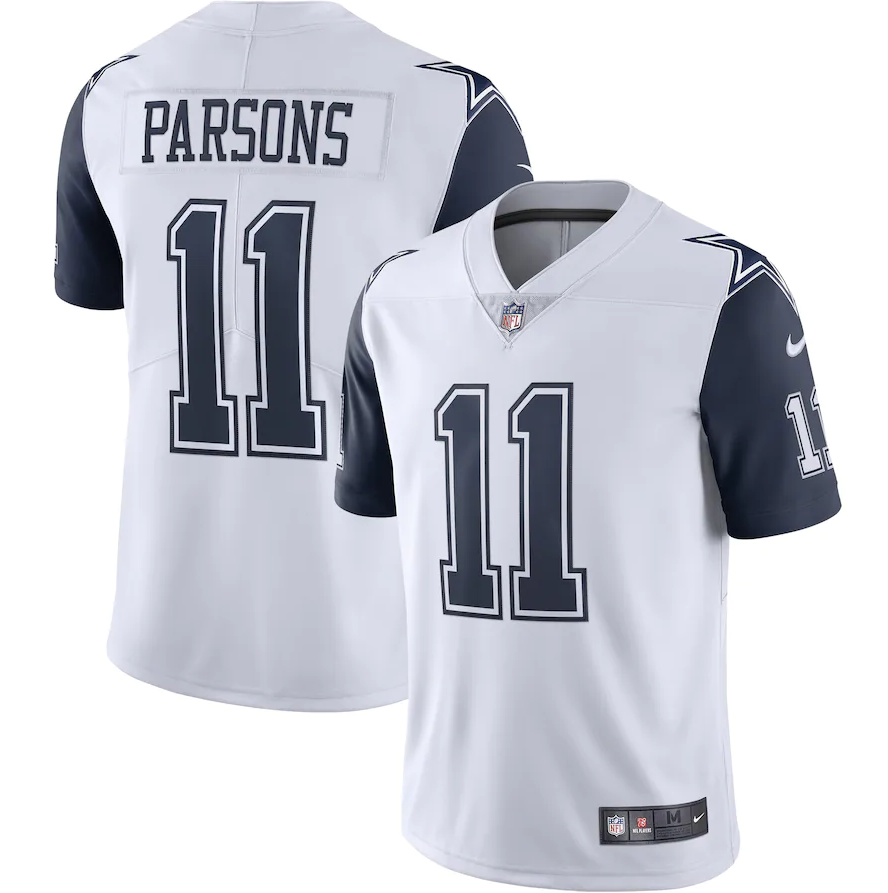 Men's Dallas Cowboys #11 Micah Parsons Nike White Alternate 2 Vapor Limited Jersey