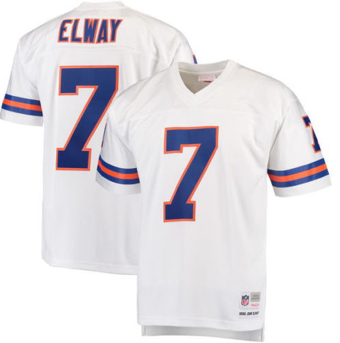 Women's Denver Broncos #7 John Elway White Stitched throwback Jersey