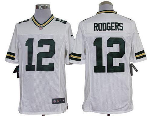 Nike Packers #12 Aaron Rodgers White Men's Stitched NFL Limited Jersey