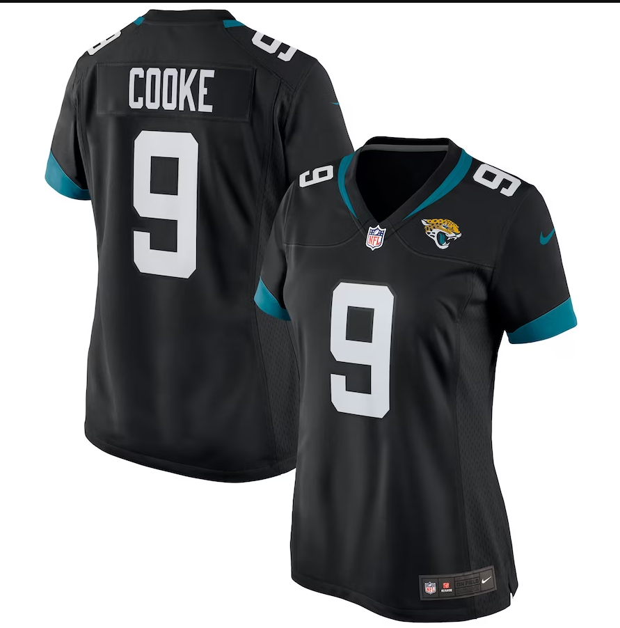Women's Jacksonville Jaguars #9 Logan Cooke Nike Black Game Jersey