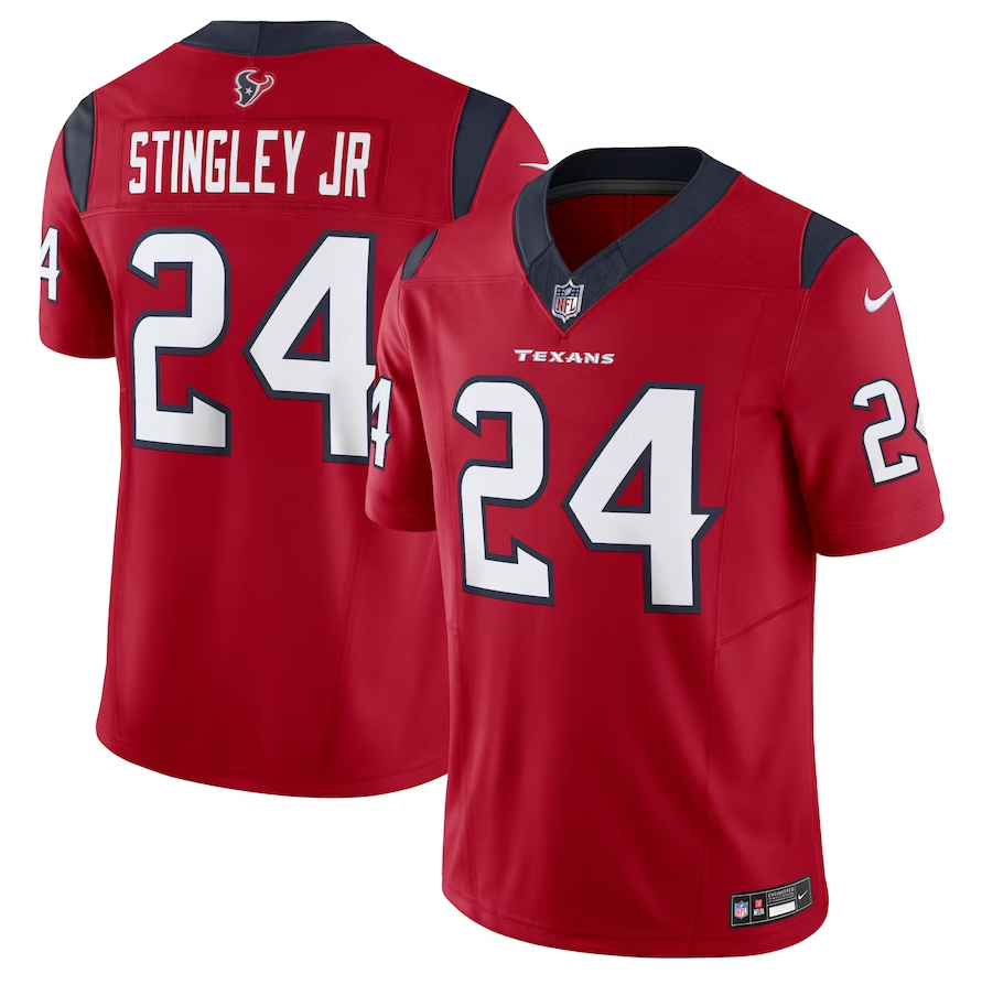Men's Houston Texans #24 Derek Stingley Jr. Nike Red Vapor F.U.S.E. Limited JerseyAlternate