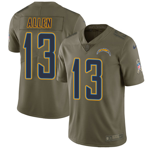 Youth Nike Los Angeles Chargers #13 Keenan Allen Olive Stitched NFL Limited 2017 Salute to Service Jersey