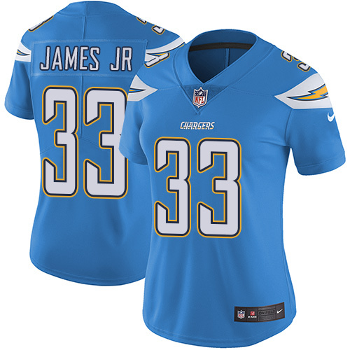 Women's Nike Los Angeles Chargers #33 Derwin James Jr Electric Blue Alternate Stitched NFL Vapor Untouchable Limited Jersey