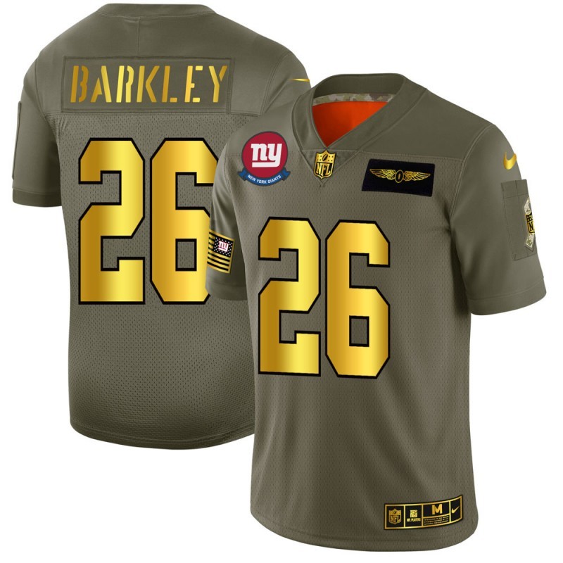 Nike New York Giants #26 Saquon Barkley Camo Gold Men's Stitched Football Limited 2019 Salute To Service Jersey.jpeg
