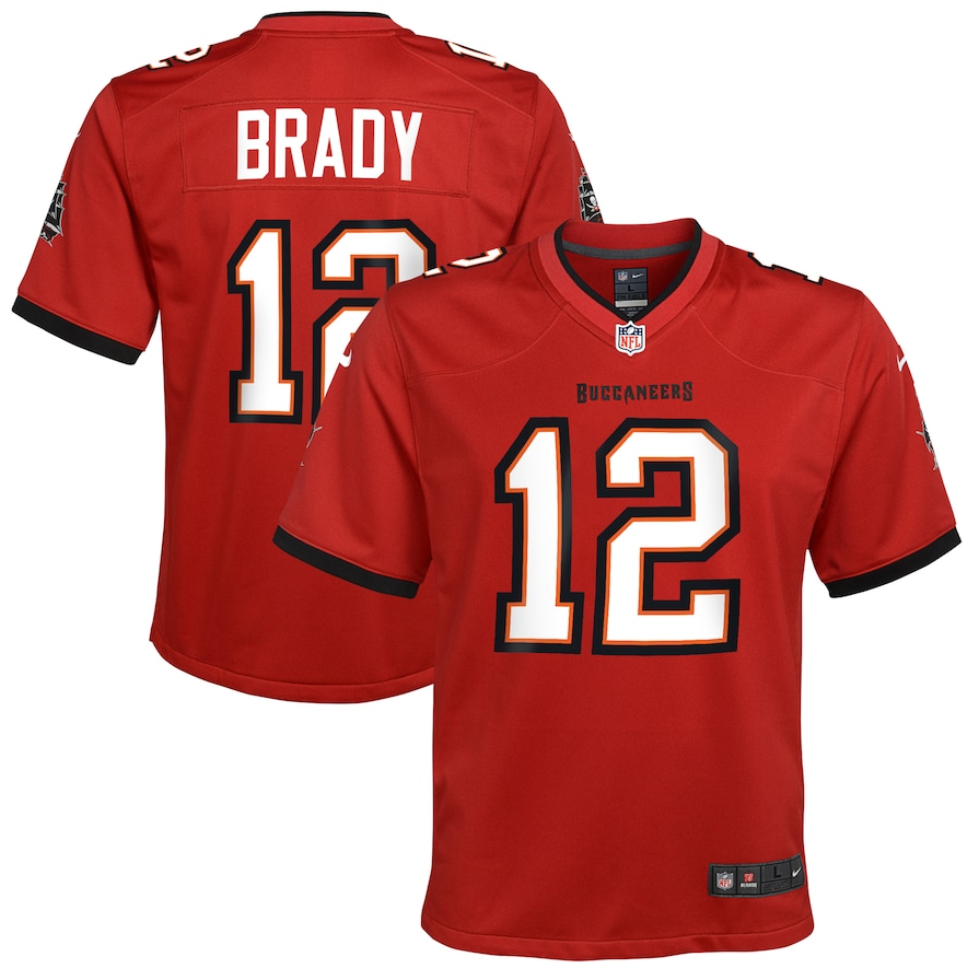 Youth Tampa Bay Buccaneers #12 Tom Brady Nike Red Game Jersey