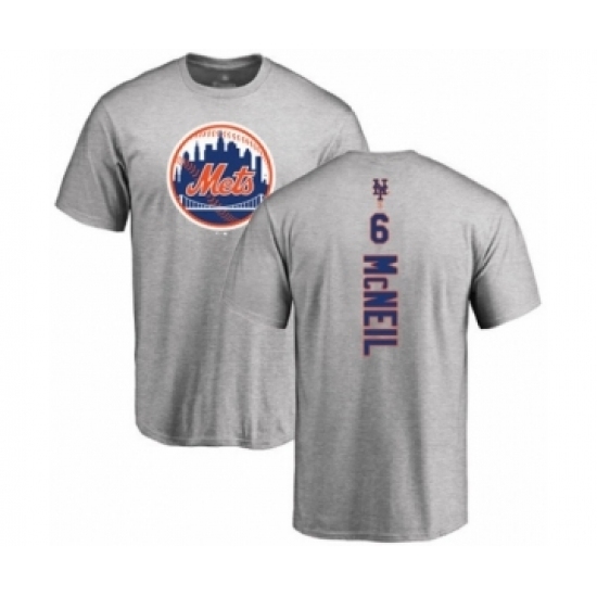 Baseball New York Mets #6 Jeff McNeil Ash Backer T-Shirt