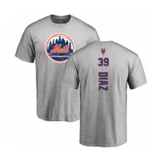 Baseball New York Mets #39 Edwin Diaz Ash Backer T-Shirt