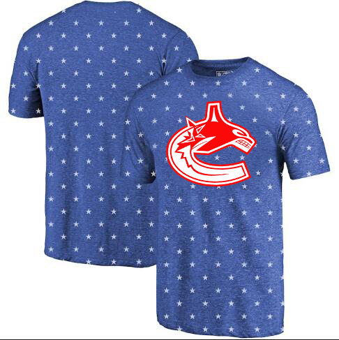 Vancouver Canucks Fanatics Branded Royal Star Spangled T-Shirt