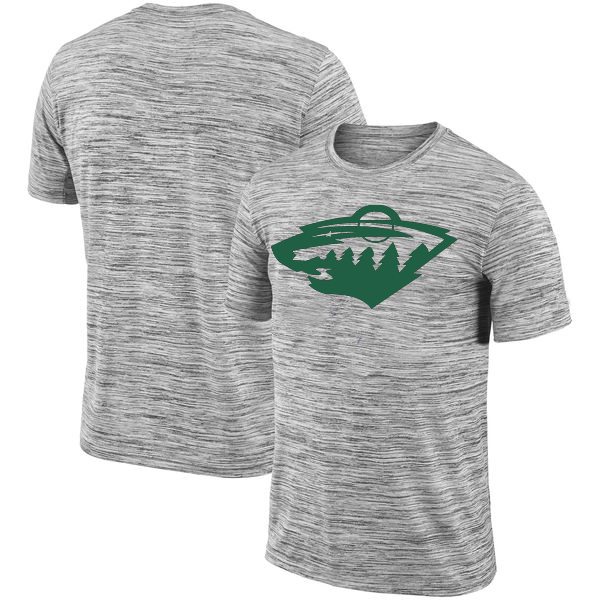 Minnesota Wild 2023 Heathered Black Sideline Legend Velocity Travel Performance T-Shirt