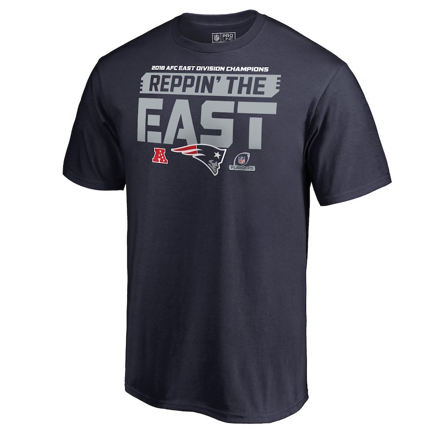 New England Patriots NFL Pro Line by Fanatics Branded NFL East Division Champions Big & Tall Fair Catch T-Shirt - Navy