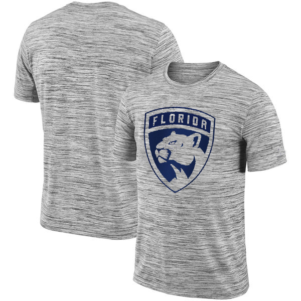 Florida Panthers 2023 Heathered Black Sideline Legend Velocity Travel Performance T-Shirt