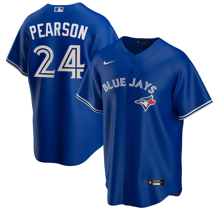 Men's Toronto Blue Jays Nate Pearson Nike Royal Replica Player Name Jersey