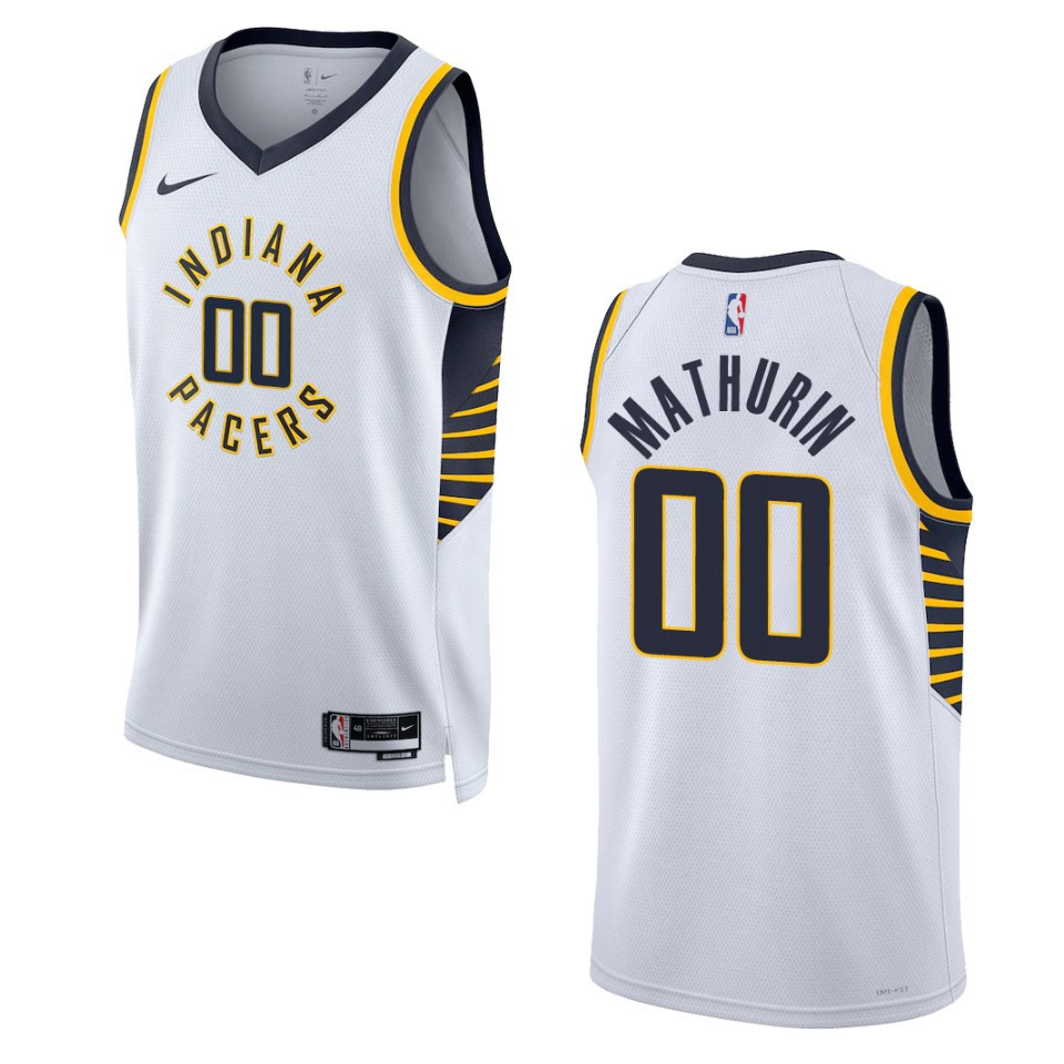 Men's Indiana Pacers Fanatics Branded White Fast Break Custom Replica Jersey - Association Edition
