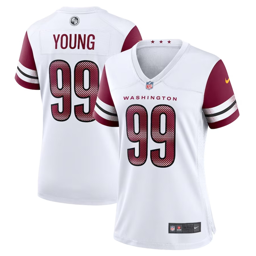 Women's Washington Commanders #99 Chase Young Nike White Game Jersey