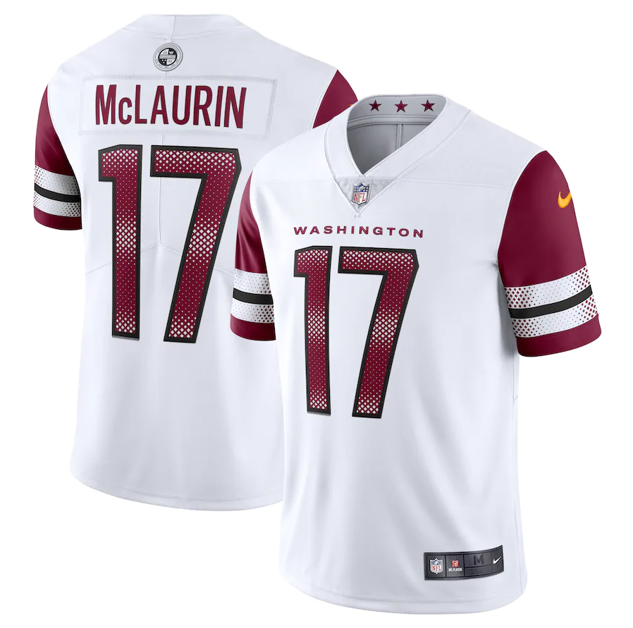 Men's Washington Commanders #17 Terry McLaurin Nike White Vapor Limited Jersey