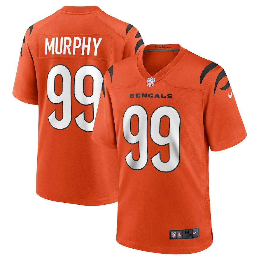 Men's Cincinnati Bengals #99 Myles Murphy Nike Orange Team Game Jersey