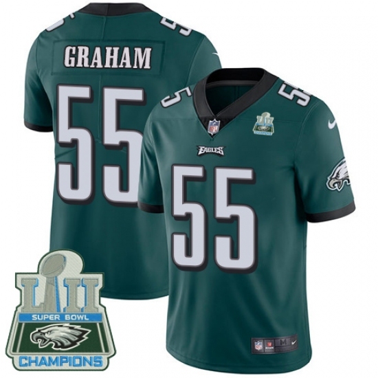 Men's Nike Philadelphia Eagles #55 Brandon Graham Midnight Green Team Color Vapor Untouchable Limited Player Super Bowl LII Champions NFL Jersey
