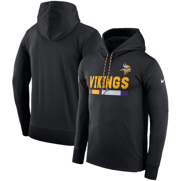 Minnesota Vikings Nike Team Name Performance Pullover Hoodie - Black