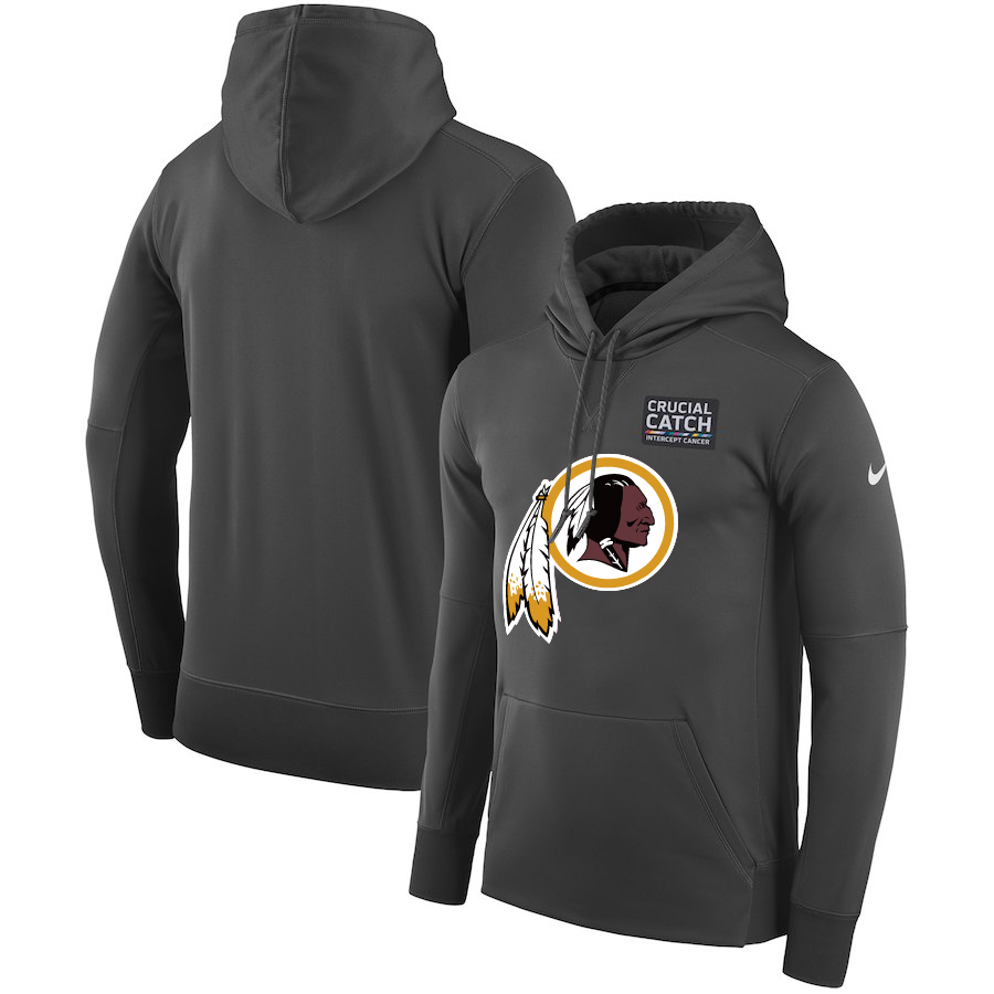 Washington Commanders Nike Crucial Catch Performance Pullover Hoodie - Anthracite