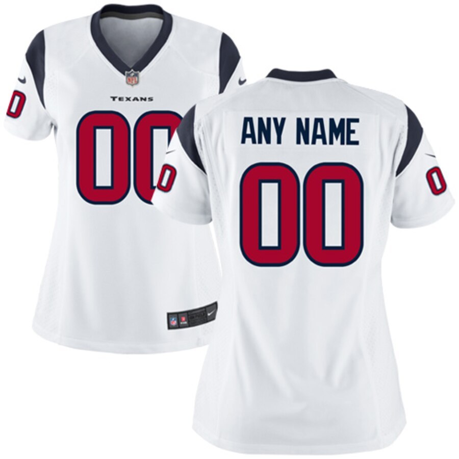 Women's Houston Texans Nike White Custom Game Jersey