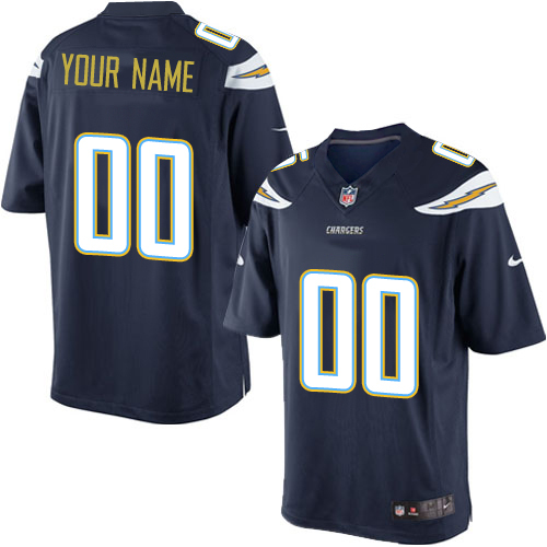 NFL Los Angeles Chargers 00# Navy Blue Game Jersey
