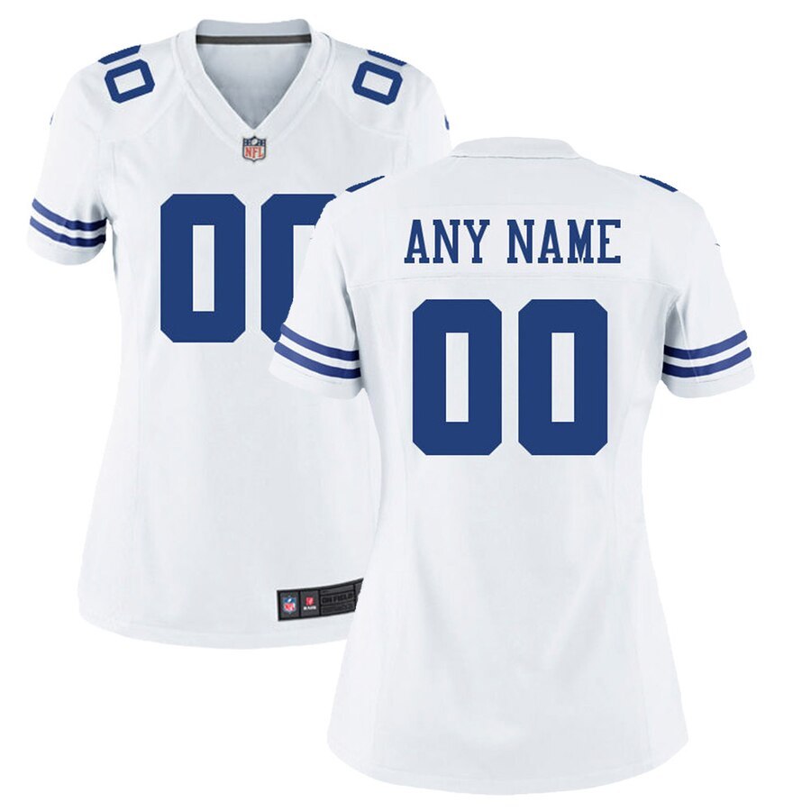Women's Dallas Cowboys Nike White Custom Game Jersey