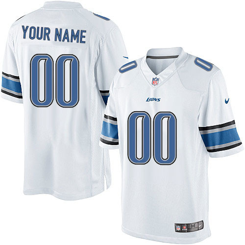 NFL Detroit Lions 00# White Jersey