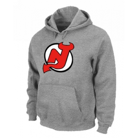 NHL Men's New Jersey Devils Big & Tall Logo Hoodie - Grey
