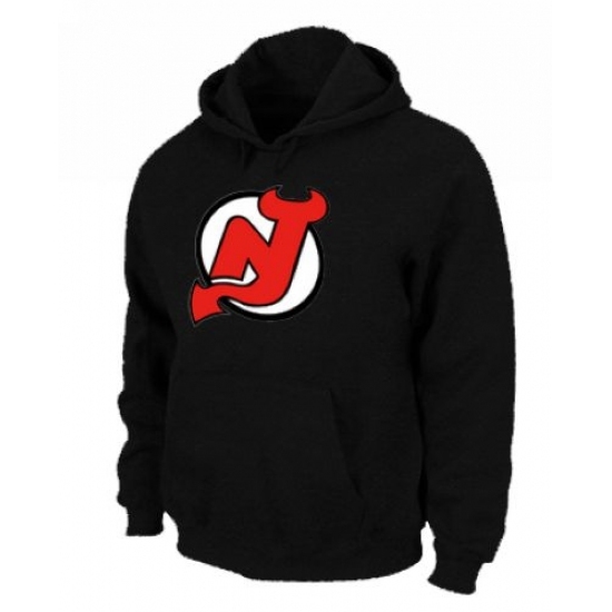 NHL Men's New Jersey Devils Big & Tall Logo Hoodie - Black
