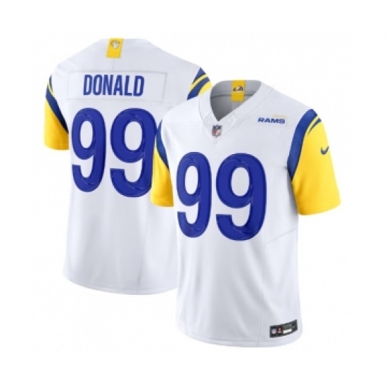 Men's Nike Los Angeles Rams #99 Aaron Donald White 2023 F.U.S.E. Vapor Untouchable Limited Stitched Jersey