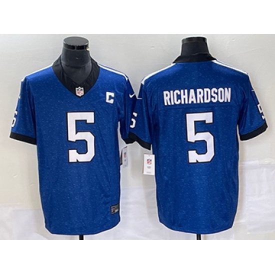 Men's Nike Indianapolis Colts #5 Anthony Richardson Blue Royal Indiana Nights Alternate Limited Jersey