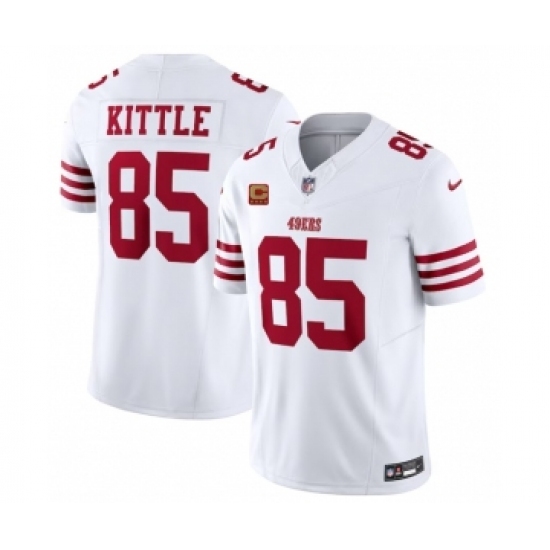 Men's Nike San Francisco 49ers #85 George Kittle White 2023 F.U.S.E. 1-Star C Vapor Untouchable Limited Football Stitched Jersey