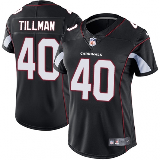 Women's Nike Arizona Cardinals #40 Pat Tillman Black Alternate Vapor Untouchable Limited Player NFL Jersey