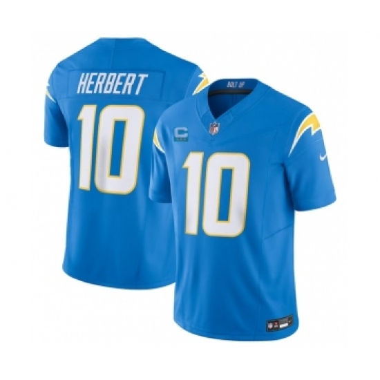 Men's Nike Los Angeles Chargers #10 Justin Herbert Light Blue 2023 F.U.S.E. 3-Star C Vapor Untouchable Limited Football Stitched Jersey