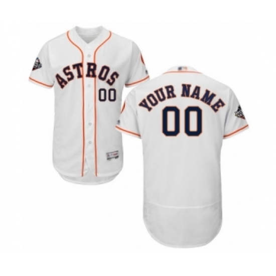 Men's Houston Astros Customized White Home Flex Base Authentic Collection World Series Bound Baseball Jersey