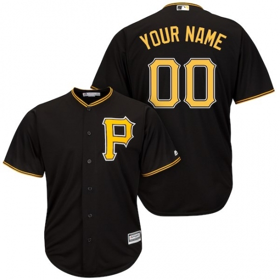 Men's Pittsburgh Pirates Majestic Black Cool Base Custom Jersey