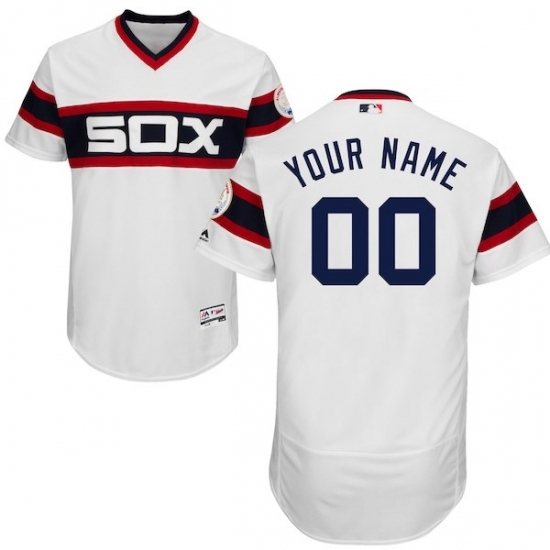 Men's Chicago White Sox Majestic Alternate White Flex Base Authentic Collection Custom Jersey