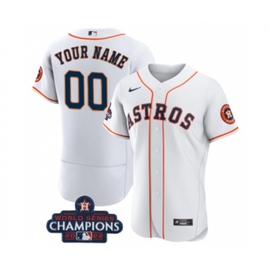 Men's Houston Astros Active Player Custom White World Series Flex Base Stitched Baseball Jersey