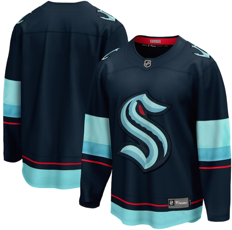 Men's Seattle Kraken Fanatics Branded Blank Deep Sea Blue Home Breakaway Jersey