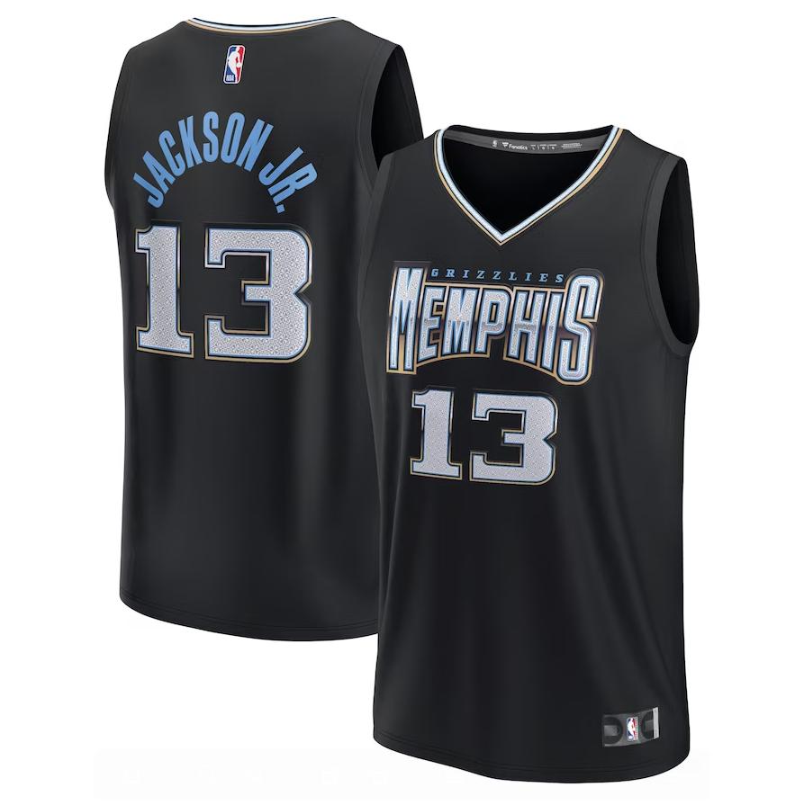 Men's Memphis Grizzlies #13 Jaren Jackson Jr. Fanatics Branded Black 2022-23 Fastbreak Jersey - City Edition