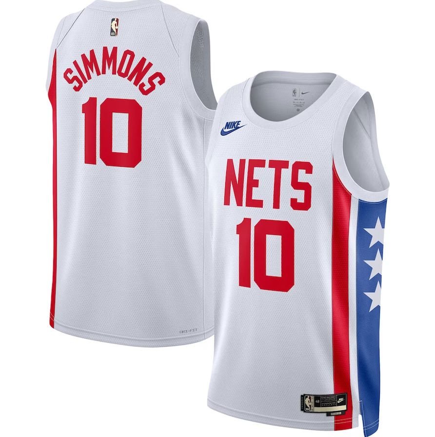 Men's Brooklyn Nets #10 Ben Simmons Nike White Swingman Jersey - Classic Edition