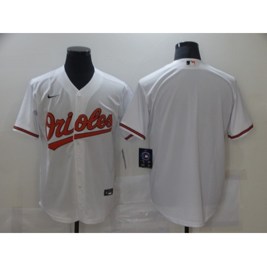 Men's Baltimore Orioles Blank White Jersey