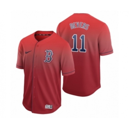 Women's Boston Red Sox #11 Rafael Devers Red Fade Nike Jersey