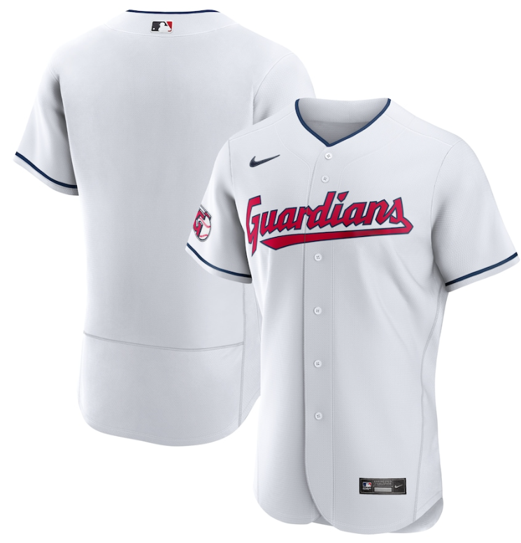 Men's Cleveland Guardians Blank Nike White Home Authentic Team Jersey