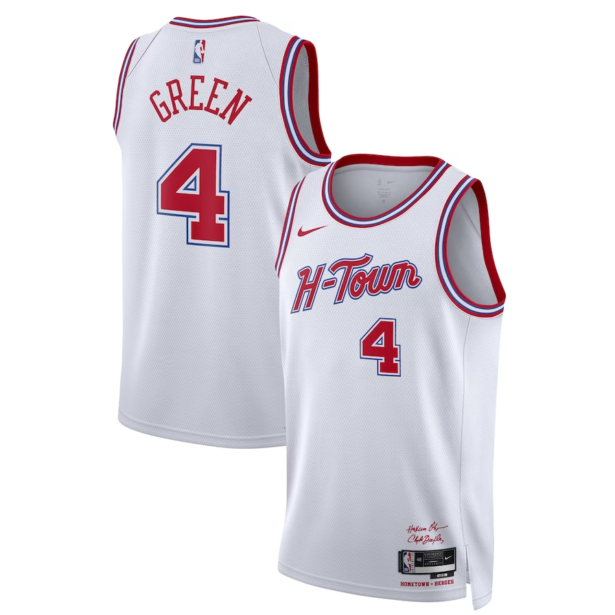 Unisex Houston Rockets #4 Jalen Green Nike White 2023-24 Swingman Jersey - City Edition
