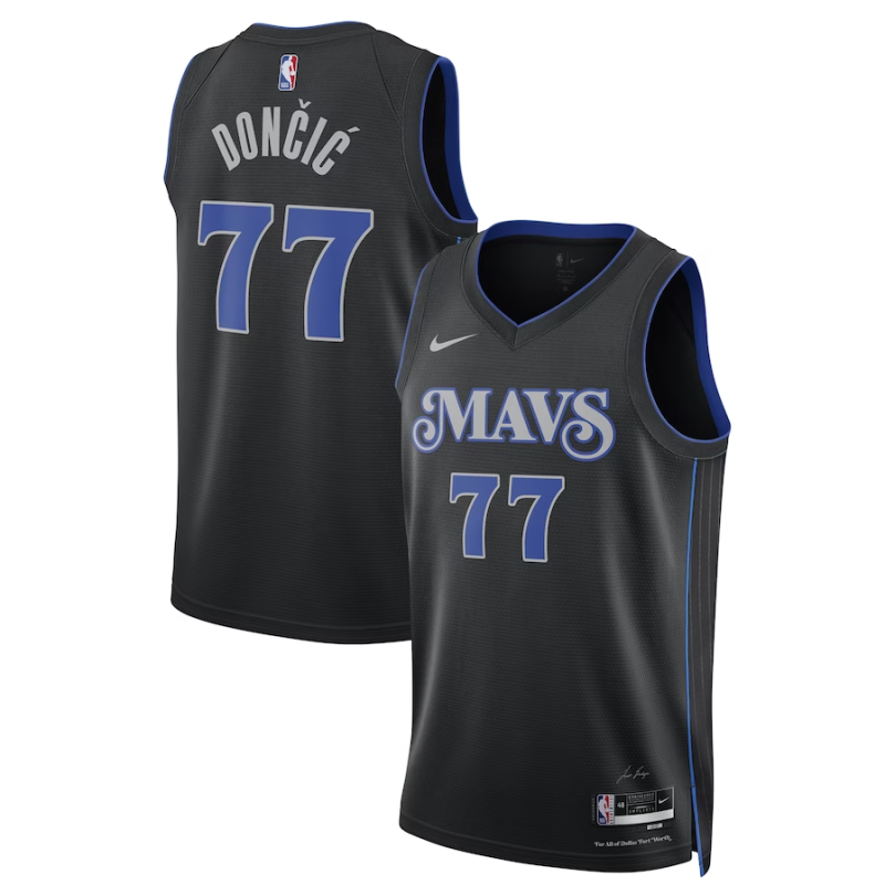 Unisex Dallas Mavericks #77 Luka Don?i? Nike Black 2023-24 Swingman Jersey - City Edition