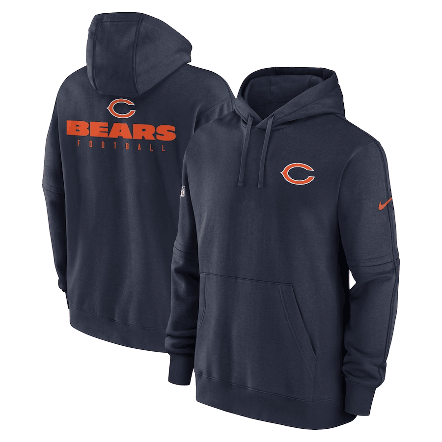 Men's Chicago Bears Nike Sideline Club Fleece Pullover Hoodie