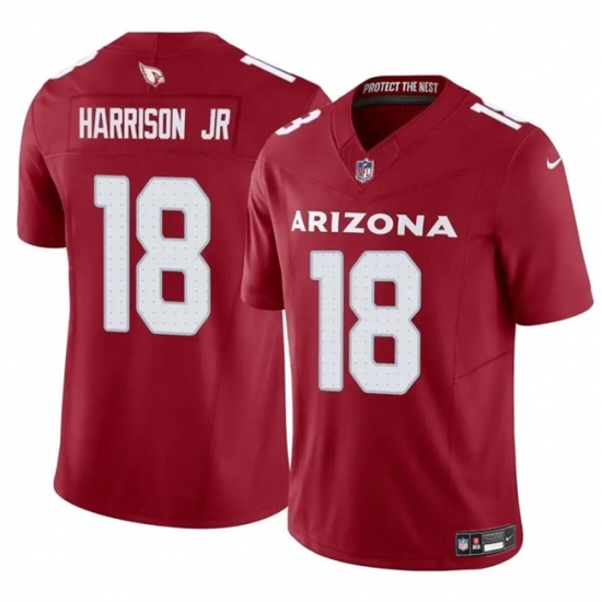 Men's Arizona Cardinals #18 Marvin Harrison Jr Red 2024 Draft F.U.S.E. Vapor Untouchable Limited Football Stitched Jersey