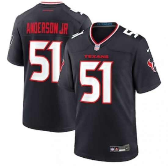 Men's Houston Texans #51 Will Anderson Jr. Nike Navy Game Jersey