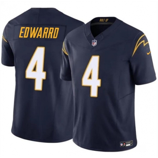 Youth Los Angeles Chargers #4 Gus Edwards Navy 2024 F.U.S.E. Vapor Untouchable Limited Football Stitched Jersey